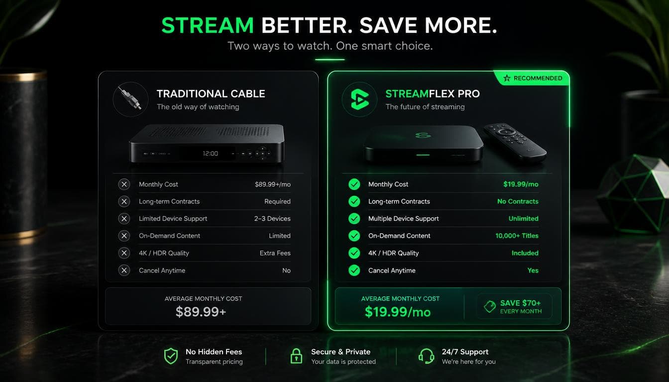 IPTV Comparison Infographic